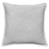 Grey Heathered Whip Stitch Feather Filled Throw Pillow, 24"