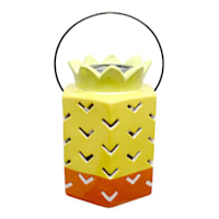 Sunny Club Pineapple Ceramic Outdoor Lantern, 7"
