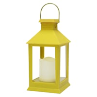 Yellow Outdoor Solar Lantern, 9"
