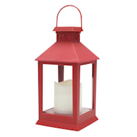 Red Solar Outdoor Lantern, 9"