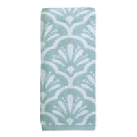 Providence Luxury Jacquard Sea Green Hand Towel, 16x28