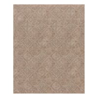 (C202) Hayne Neutral Floral Shag Area Rug, 8x10