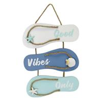 Good Vibes Only Sandals Outdoor Wall Decor, 14"
