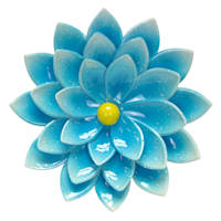 Blue Metal Flower Outdoor Wall Decor, 11"