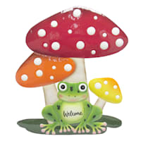 Frog & Mushroom Outdoor Wall Decor, 20"