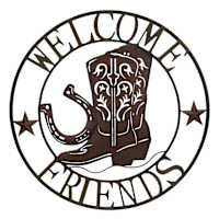 Welcome Friends Boot Outdoor Wall Decor, 27"