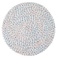 Providence Round Red, White & Blue Boucle Placemat, 15"