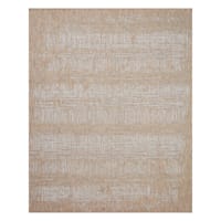 (E500) Honeybloom Melissa Blue & Natural Distressed Stripe Outdoor Area Rug, 8x10