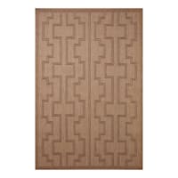 (E502) Tracey Boyd Toledo Brown Geo Outdoor Area Rug, 5x7