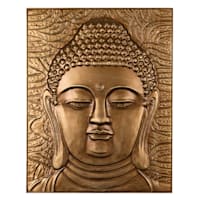 Found & Fable Metal Buddha Outdoor Wall Decor, 22x29