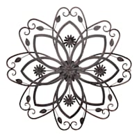 Flower Iron Outdoor Wall Decor, 23"