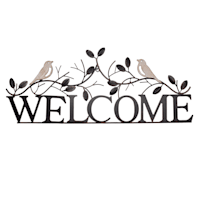 Honeybloom Welcome Outdoor Wall Decor, 27x11
