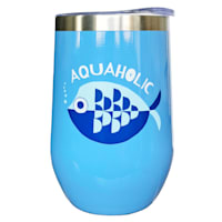 Blue Fish Insulated Stemless Wine Tumbler, 14oz