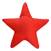 Red Boucle Star Shaped Outdoor Throw Pillow, 16"