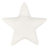 White Noucle Star Shaped Outdoor Throw Pillow, 16"