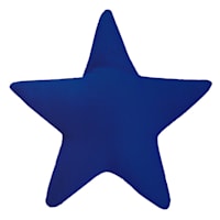 Navy Blue Boucle Star Shaped Outdoor Throw Pillow, 16"