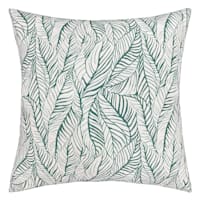 Found & Fable Green Banana Leaf Square Outdoor Throw Pillow, 17"