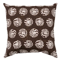 Tracey Boyd Brown Animal Spot Square Outdoor Throw Pillow, 16"
