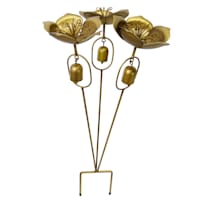 Honeybloom Metal Flower Chime Yard Stake, 26"