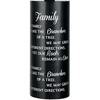 Black Family Sentiment Cylinder Wind Chime, 22"