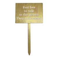 Honeybloom Feel Free to Talk to The Plants Yard Stake, 7.6"