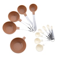 12-Piece Tan Measuring Cup & Spoon Set