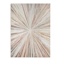 (B872) Crestline Neutral & Grey Abstract Burst Area Rug, 8x10