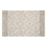 (A512) Providence Esmond Silver & Grey Floral Design Accent Rug, 3x5
