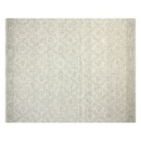 (A512) Providence Esmond Silver & Grey Floral Design Area Rug, 8x10