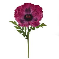 Willow Crossley Purple Soft Touch Poppy Floral Pick, 12.5"