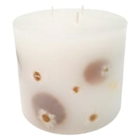 Honeybloom Botanical Embedded Pillar Candle, 6x5