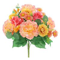 Peony & Hydrangea Mixed Floral Bush, 21.5"