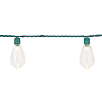 30-Count LED Edison String Lights with Green Wire