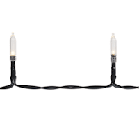 100-Count Solar LED Euro String Lights with Black Wire