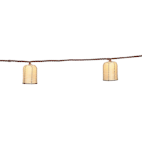 10-Count Rattan Lantern String Lights