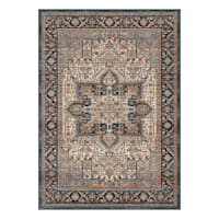 (A518) Ushak Blue Medallion Area Rug, 8x10