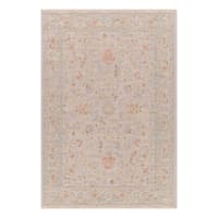 (A513) Honeybloom Avant Garde Taupe Floral Area Rug, 5x7