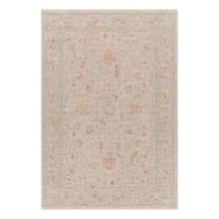 (A513) Honeybloom Avant Garde Taupe Floral Accent Rug, 2x4