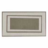 Plano Beige Double Border Non-Antifatigue Kitchen Mat, 20x39