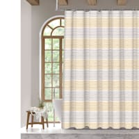 13-Piece Gold Verona Striped Shower Curtain Set, 72"