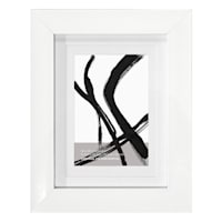 White Double Mat Wide Wall Frame, 6x8