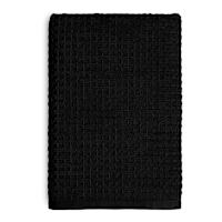 Crosby St. Black Terry Waffle Cotton Bath Towel, 30x54