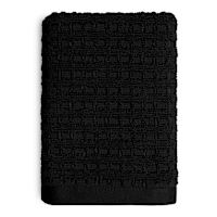Crosby St. Black Terry Waffle Cotton Hand Towel, 16x28