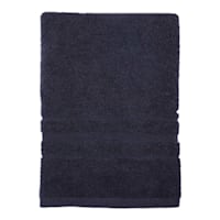 Essential Solid Black Bath Sheet, 30x64