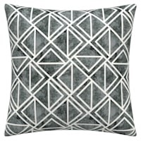 Crosby St. Black Triangle Geo Print Square Outdoor Throw Pillow, 16"