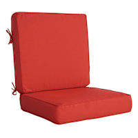 2-Piece Cherry Canvas Outdoor Deep Seat Cushion