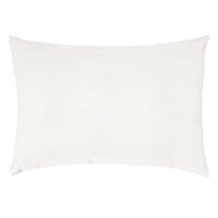 Natural Canvas Outdoor Lumbar Throw Pillow, 14x20