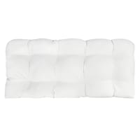 Natural Canvas Outdoor Wicker Settee Cushion