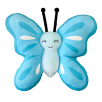 Tiny Dreamers Fairy Garden Blue Butterfly Pillow, 15"
