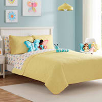 Tiny Dreamers 3-Piece Yellow Daisy Quilt Set, Full/Queen